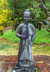 Guardian statues. Khai Dinh Royal Tomb in Hue, Vietnam