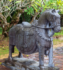 Horse statue. Khai Dinh Royal Tomb in Hue, Vietnam © Emoji Smileys People
