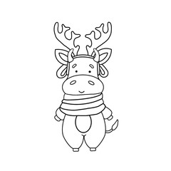 new year's bull symbol of the year coloring book