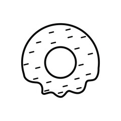 Set of nine vector donuts icons isolated