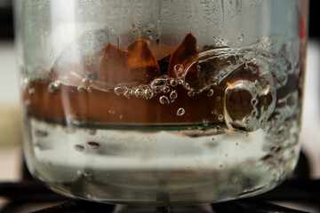 Chocolate melting in double boiler