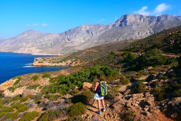 Wanderin auf Kalymnos Griechenland