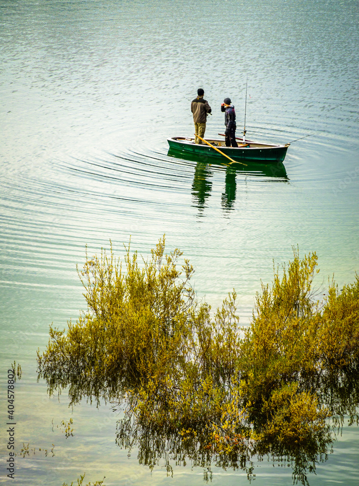 Poster old fishing boat