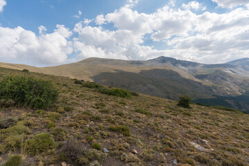Naklejka na ściany i meble mountainous landscape of Sierra Nevada in southern Spain