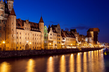 Naklejka premium Amazing evening Gdansk, Poland in Europe