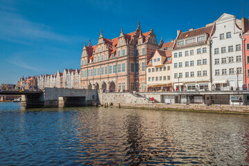 Fototapeta na wymiar The historic old town of Gdansk, one of the most visited places in Poland