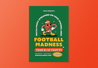 Virtual Football Madness Flyer Layout