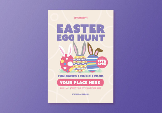 Easter Egg Hunt Event Flyer Layout