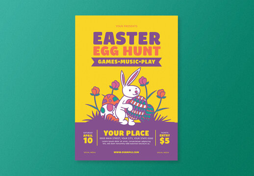 Easter Egg Hunt Flyer Layout