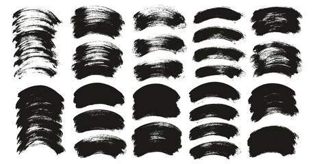 Round Brush Thick Curved Background Artist Brush High Detail Abstract Vector Background Ultra Set 