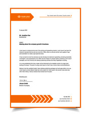 Corporate modern one-page letterhead template
