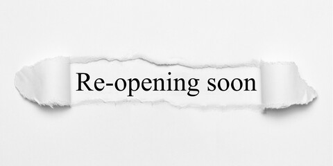 Re-opening soon