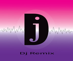 DJ background with a text