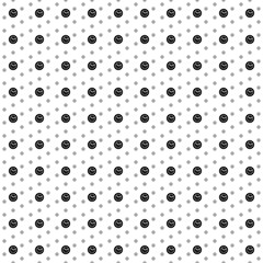 Square seamless background pattern from geometric shapes are different sizes and opacity. The pattern is evenly filled with black clock symbols. Vector illustration on white background