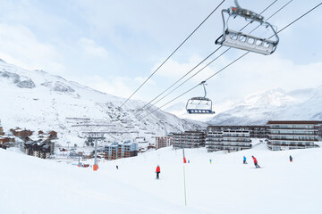 Tignes chair lift 