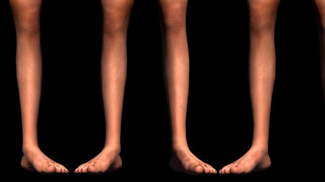 Animated mens bare legs