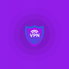 VPN security modern icon. Vector illustration