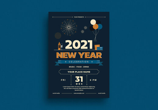 New Year Flyer Layout