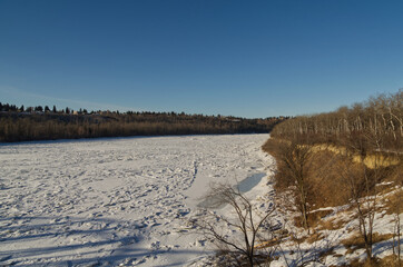 The North Saskatchewan River in Winter