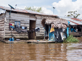 Floating houses in Belen, Iquitos