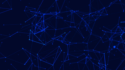 Obraz na płótnie Canvas Abstract background of plexus lines. Network of lines. Connections. Technology background. 3d rendering.