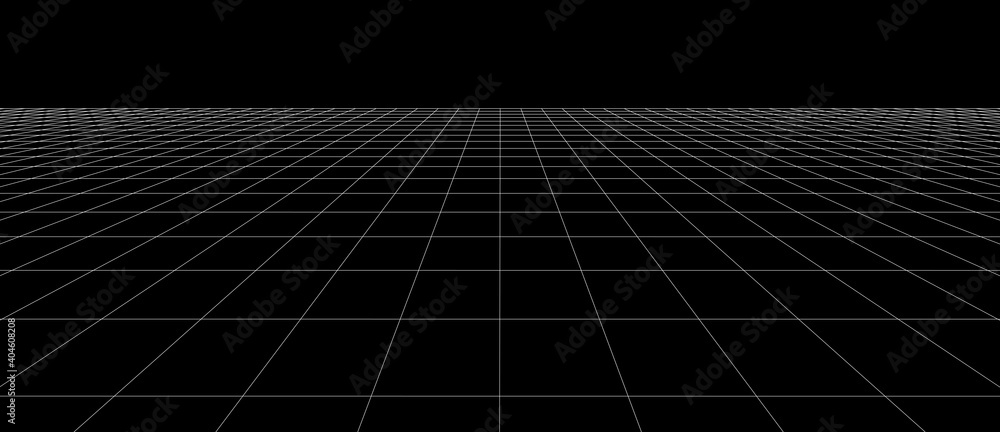 Poster vector grid. perspective tile of lines. detailed vector illustration.