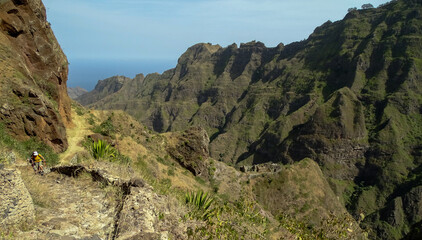 Cape Verde, Santo Antao island, walking tour, going to the top, for success.