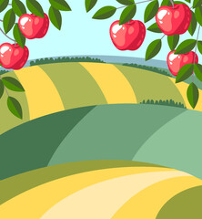 Apple garden landscape