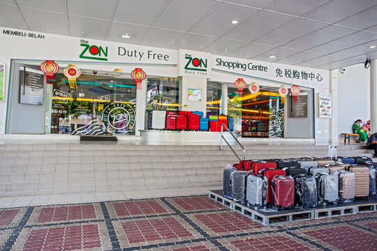 Langkawi, Malaysia - 30 January, 2020, Tuesday, Langkawi , Patai Chenang. Place sell free duty stuff / Langkawi is the Duty free zone