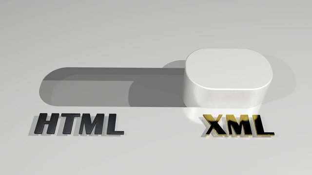 Switch between HTML and XML programming languages Programming code abstract technology background of software developer