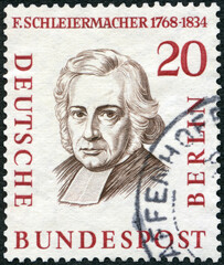 GERMANY - 1957: shows Friedrich Daniel Ernst Schleiermacher (1768-1834), theologian, 1957
