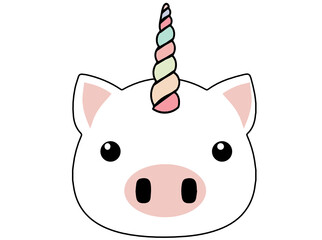 cute pig unicorn