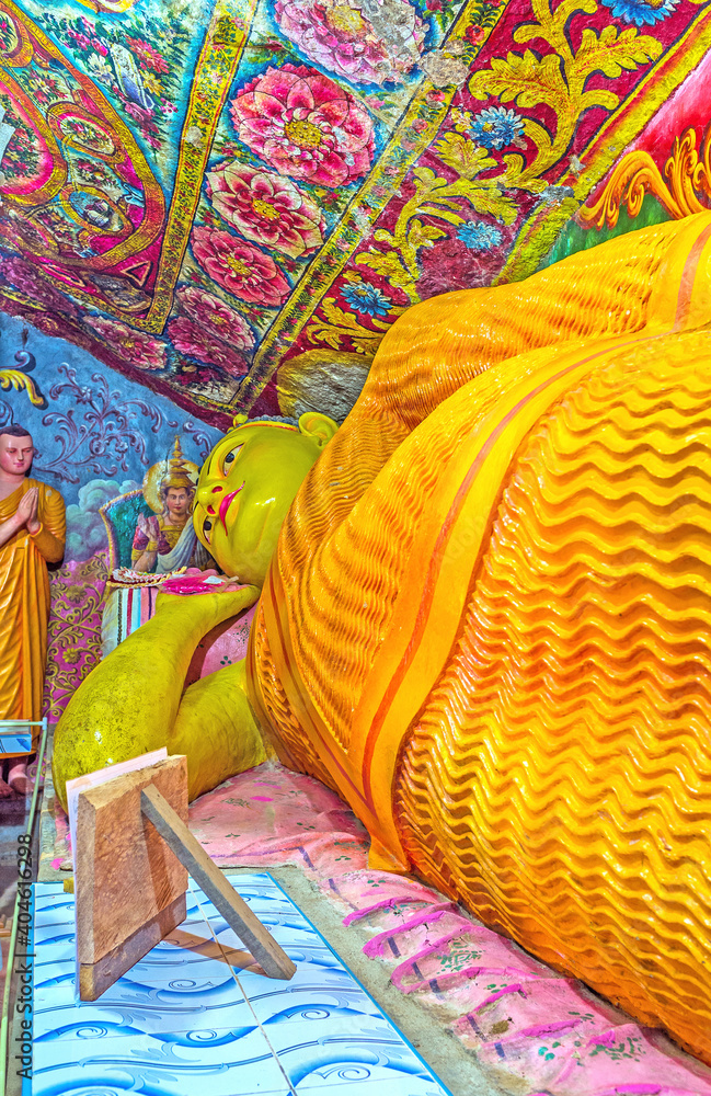 Canvas Prints Reclining Buddha statue in Bogoda Temple, Sri Lanka