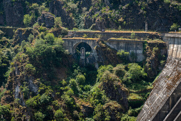 Fototapeta premium View of the dam at Salime in Asturias, Spain