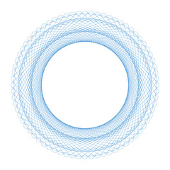 Vector round Guilloche elements for certificate or diploma and currency design