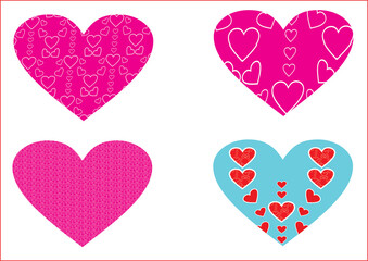 corazones  para decoración en el día del amor