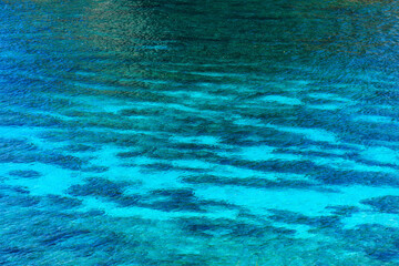 Turquoise colour seascape for nature background