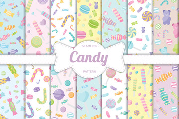 Seamless Pattern set bundle collection flat