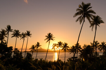 Fototapeta na wymiar Sunset in the Yasawa islands, Fiji