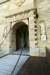 Fototapeta na wymiar Portal de Ses Taules (Porta del Mar), recinto amurallado de Dalt Vila(s.XVI).Eivissa.Ibiza.Islas Pitiusas.Baleares.España.