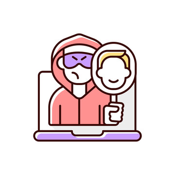 hacker holding mask, laptop, red hoodie clip art preview
