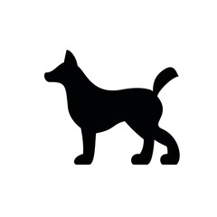 Dog icon set collection. Vector silhouette of dog.