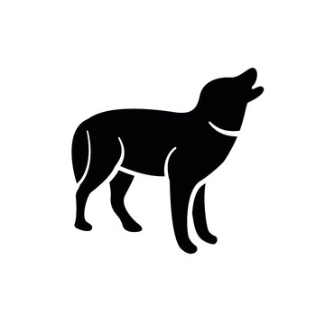 Dog icon set collection. Vector silhouette of dog.