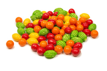 Chewing gums isolated on white background.