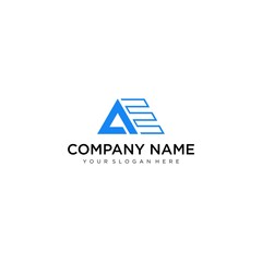 AE initial logo design, AE logo, AE Letter Logo Design Template Vector