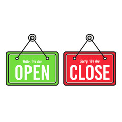 open and close store sign template