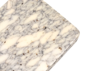 Piece of Marble Blue Cheese Isolated on a White Background