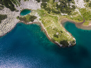 Fish Banderitsa lake at Pirin Mountain, Bulgaria