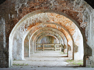 A Focus Stacked Image of the Arches in Fort Pickens National Park, Florida
