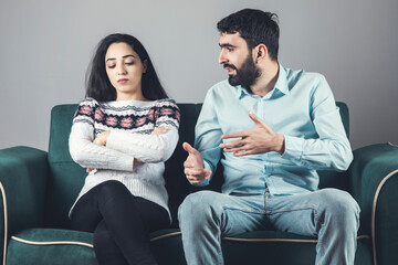 the man upset offended woman